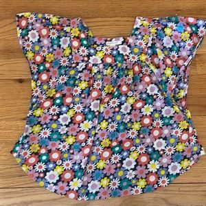 Jcrew crewcuts floral girls blouse good condition size 7